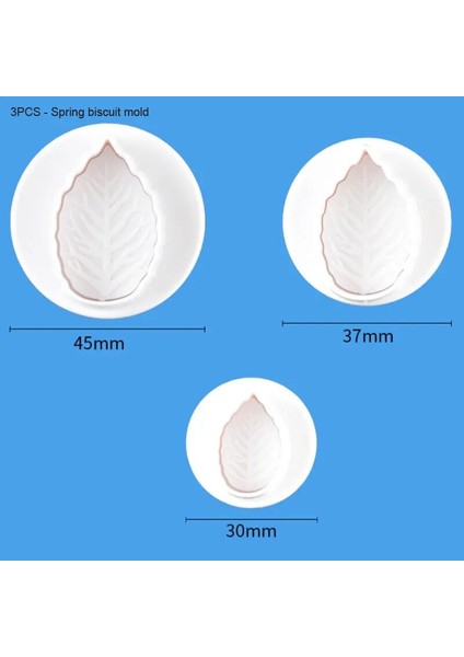 4pcs-02 Tarzı Birçok Yaprak Kalıp Çerez Kesici Çikolatalı Kek Kalıbı Fudge Pasta Pişirme Aletleri Kek Aracı Bisküvi Kalıbı Bitki Yaprak Kalıbı (Yurt Dışından)