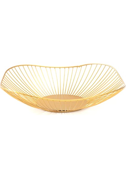 Meyve Sebze Metal Saklama Sepeti Masa Dekorasyonu (27.5X6.5X11CM) (Yurt Dışından)