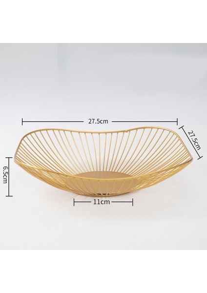 Meyve Sebze Metal Saklama Sepeti Masa Dekorasyonu (27.5X6.5X11CM) (Yurt Dışından) fiyatları