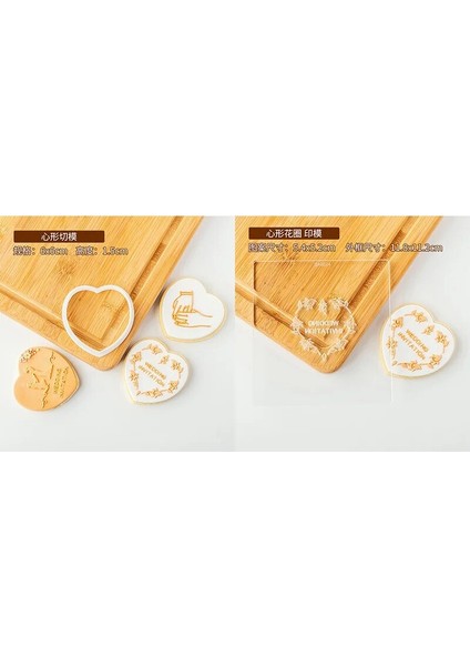 PC0026 QA0024 Stili Akrilik Kabartmalı Kek Kalıbı Gelinlik Gelin Yüzüğü Çerez Basın Damgası Embosser Kesici Fondan Şeker El Sanatları Kek Dekorasyon Araçları (Yurt Dışından)