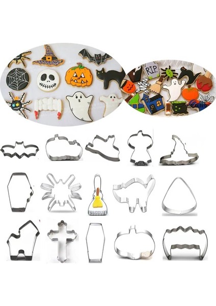 Kedi 2 Tarzı Cadılar Bayramı Metal Çerez Kesiciler Hayalet Fondan Kek Dekor Balkabağı Cupcake Çikolatalı Bisküvi Kalıp Pastane Reposteria (Yurt Dışından) fiyatları