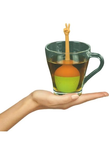 No.4 Tarzı 1 Parça Çay Demleme Araçları Çay Süzgeçleri Fda Sınıfı Silikon Gevşek Yaprak Bitkisel Baharat Tutacağı Komik El Hareketleri Çay Demlik Çay Süzgeci (Yurt Dışından) fırsatları