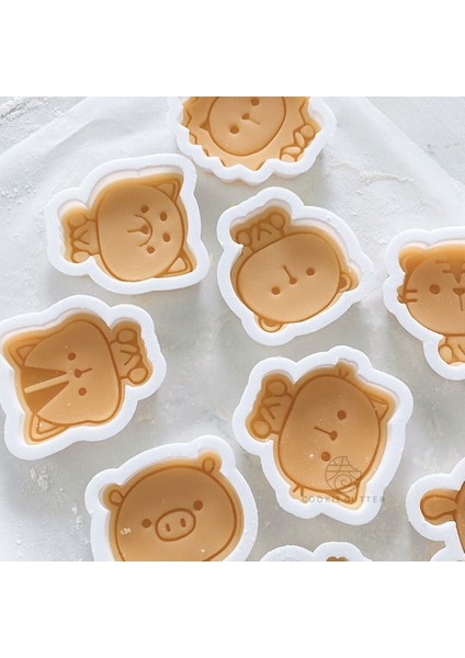 Shiba Inu Stili Karikatür Hayvan Bisküvi Kalıp Domuzcuk Kaplan Tavşan Kedi Yavru Ayı Desen Çerez Damga Pla Plastik Ev Dıy Pişirme Aksesuarları (Yurt Dışından) fırsatları