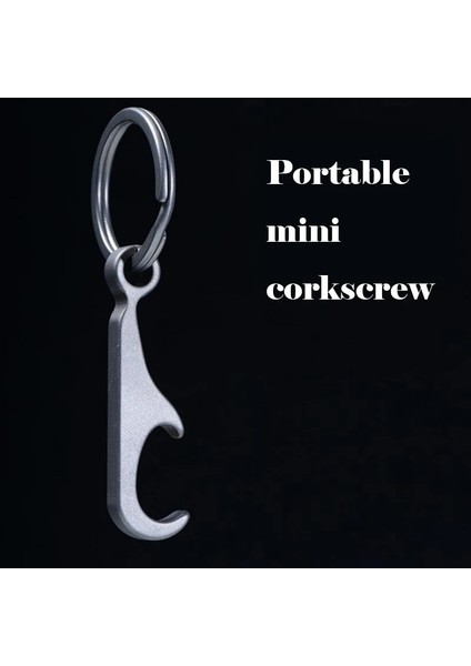 Gri Stil Tc4 Titanyum Alaşımlı Yaratıcı Mini Şişe Açacağı Konserve Açacağı Anahtarlık Taşınabilir Edc Taşınabilir Gadget Kolye (Yurt Dışından) modelleri