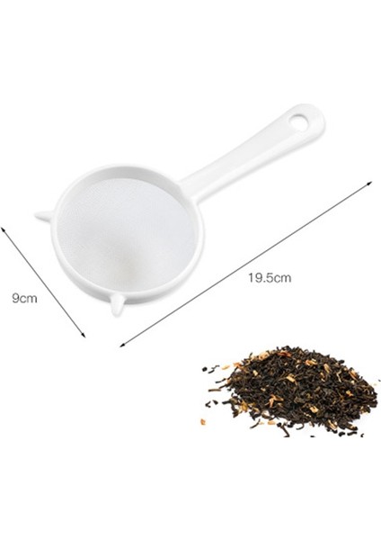 Küçük Stil Fashio Yeniden Kullanılabilir Mutfak El Plastik Ekran Örgü Çay Yaprağı Süzgeç Un Elek Kevgir Mutfak Aksesuarları (Yurt Dışından)