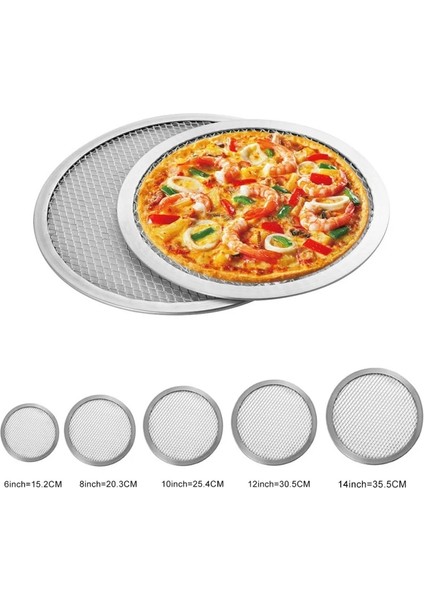 6 Inç Tarzı 6-Eamless Alüminyum Pizza Ekranı Pişirme Tepsisi Metal Net Bakeware Yapışmaz Pişirme Tepsisi Dıy Pizza Araçları1-- (Yurt Dışından)