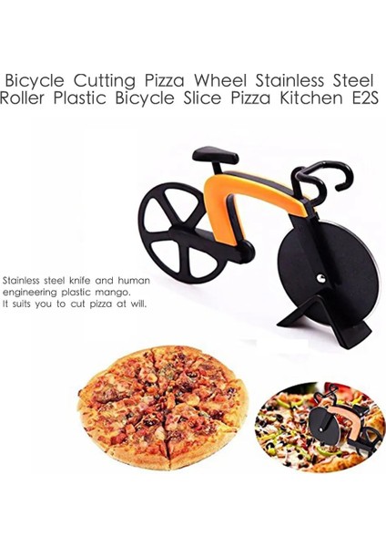Menekşe Tarzı Bisiklet Pizza Kesici Bisiklet Tekerlek Pizza Doğrayıcı Bisiklet Silindir Pizza Dilimleyici Pizza Kesme Bıçakları Mutfak Aleti (Yurt Dışından) indirimleri