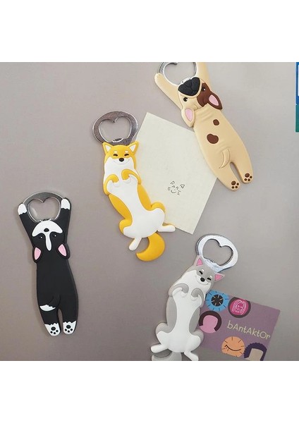 No.14 Tarzı Manyetik Buzdolabı Şişe Açacağı Karikatür Akita Boğa Güreşi Kedi Köpek Bira Şişe Açacağı Ccat Manyetik Buzdolabı Dekorasyonu (Yurt Dışından) modelleri