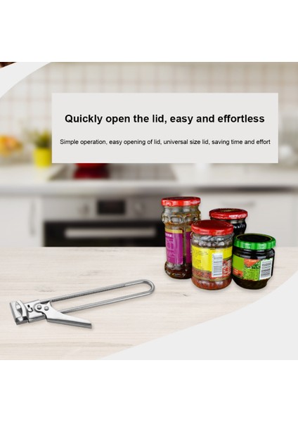 Gümüş Tarzı Ayarlanabilir Şişe Açacağı Paslanmaz Çelik Kapaklar Kapalı Kavanoz Açacağı Emek Tasarruflu Vidalı Konserve Açacağı Zayıf Eller Için Kolay Kavrama Mutfak Aleti (Yurt Dışından) fırsatları