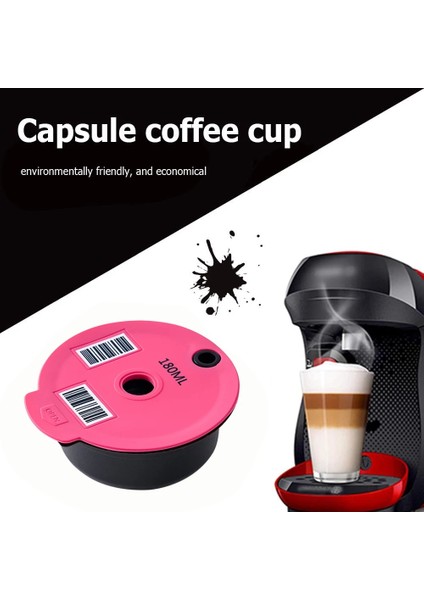 B Tarzı Doldurulabilir Yeniden Kullanılabilir Kahve Kapsülü Bosch Makinesi Tassimo Silikon Kapaklı Kahve Filtresi Fincan Ölçme Kaşığı Kahve Pod (Yurt Dışından) fırsatları