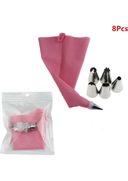 Açık Sarı Stil Licone Pasta Torbaları Ipuçları Kek Buzlanma G Paslanmaz Krem Memesi Cupcake Dekorasyon Araçları Kek Nozulları Pasta Torbaları (Yurt Dışından) modelleri