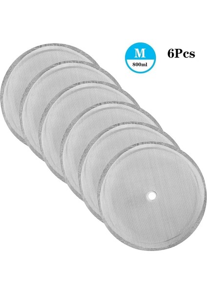 800ML Stili 6 Adet Yeniden Kullanılabilir Kahve Filtre Sepeti Fransız Basın Kahve Makinesi Yapma Makinesi Paslanmaz Çelik Kalıcı Kahve Filtresi Aracı (Yurt Dışından)