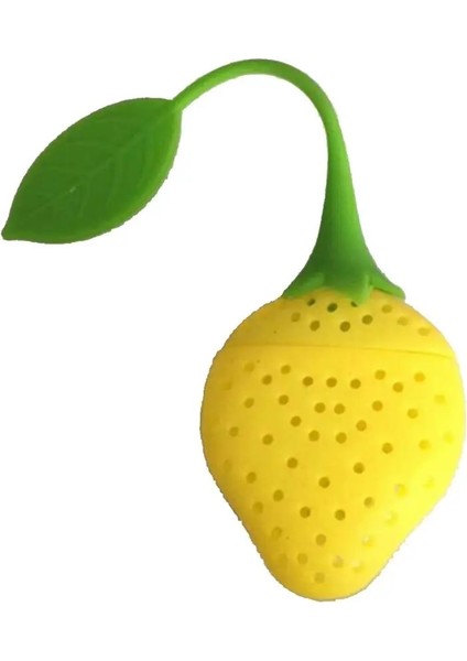 Sarı Stil Çilek Şekli Silikon Çay Demlik Örgü Çaydanlık Demlik Filtre Gevşek Çay Bırakın Çanta Tutucu Süzgeç Mutfak Bar Aracı Drinkware (Yurt Dışından)