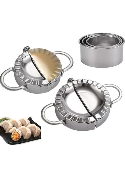5 Adet Tarzı 1 Takım Paslanmaz Çelik Mutfak Börek Makinesi Sarıcı Kalıp Makarna Mantı Börek Çember Kalıp Makinesi ve Kesici Pişirme Araçları Kalıp (Yurt Dışından)
