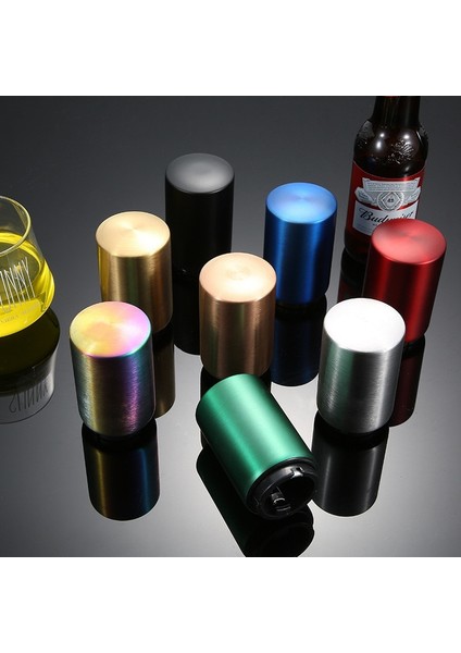 Mavi Stil Otomatik Bira Şişe Açacağı Paslanmaz Çelik Bira Açacağı Aşağı Itin Mıknatıs Açacağı Şarap Bira Soda Kapağı Açacağı Mutfak Aksesuarları (Yurt Dışından) fırsatları
