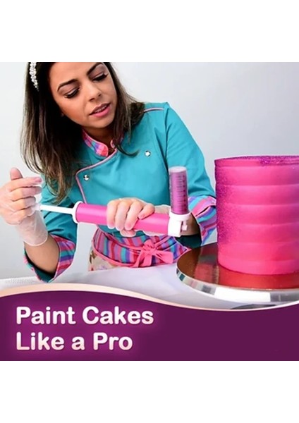 Mor Tarzı Kek Manuel Pistole Püskürtme Tabancası Boyama Pişirme Dekorasyon Cupcakes Tatlılar Pasta Dekorasyon Püskürtme Aracı (Yurt Dışından)