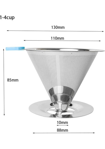 Küçük Stil Paslanmaz Çelik Kahve Filtresi Yeniden Kullanılabilir Fincan Kahve Damlatıcı Barista Aracı Üzerine Dökün (Yurt Dışından) fiyatları