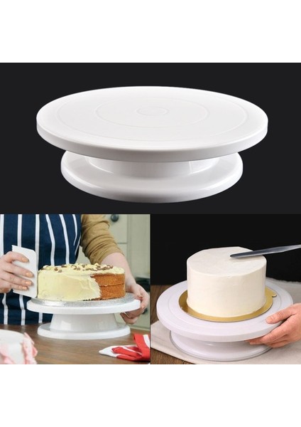 10 Inç Döner Tabla Döner Kek Standı Dıy Kaymaz Yuvarlak Döner Kek Pikap Pişirme Kek Araçları Dekorasyon Kek Kalıbı (Yurt Dışından)