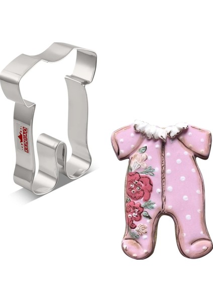 Kenıao Bebek Pijama Kurabiye Kesici Çocuklar Için x 12 cm - Bebek Duş Bisküvi Fondan Ekmek Sandviç Kalıbı - Paslanmaz Çelik (Yurt Dışından)