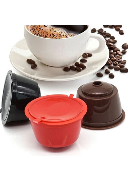 3 Adet Kırmızı Stil Yeniden Kullanılabilir Kahve Filtre Fincan Nescafe Dolce Gusto Için Kahve Kapsül Filtreleri Kaşık Fırçalı Mutfak Aksesuarları Doldurulabilir (Yurt Dışından) fiyatları