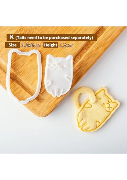 K Tarzı Sevimli Kedi Çerez Piston Kesiciler Fondan Kek Kalıbı Bisküvi Sugarcraft Kek Dekorasyon Araçları (Yurt Dışından)