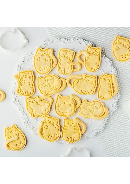 K Tarzı Sevimli Kedi Çerez Piston Kesiciler Fondan Kek Kalıbı Bisküvi Sugarcraft Kek Dekorasyon Araçları (Yurt Dışından) fiyatları