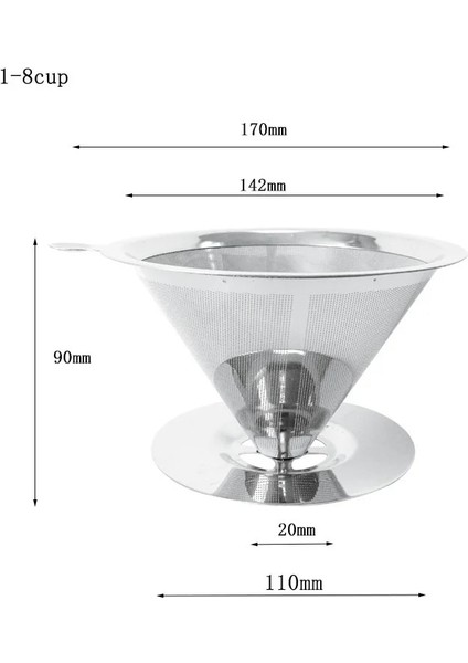 Küçük Stil Paslanmaz Çelik Kahve Filtresi Yeniden Kullanılabilir Fincan Kahve Damlatıcı Barista Aracı Üzerine Dökün (Yurt Dışından) fırsatları