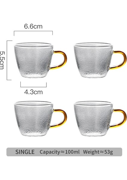 4 Bardak Tarzı Cam Çaydanlık Ev Yüksek Sıcaklığa Dayanıklı Kaldırma Kirişli Pot Isıtma ve Kaynar Sulu Çiçek Çaydanlık Seti Özel (Yurt Dışından)