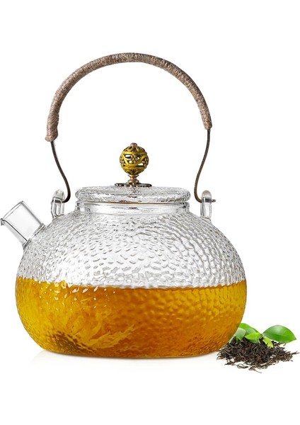 4 Bardak Tarzı Cam Çaydanlık Ev Yüksek Sıcaklığa Dayanıklı Kaldırma Kirişli Pot Isıtma ve Kaynar Sulu Çiçek Çaydanlık Seti Özel (Yurt Dışından) modelleri