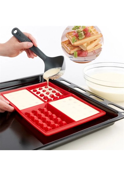 Kalp Şeklinde Tarzı Mutfak Silikon Waffle Makinesi Kek Kalıbı Ev Yapışmaz Muffin Kurabiye Şeker Bisküvi Pişirme Kalıbı Pan Araçları Bakeware (Yurt Dışından) fiyatları
