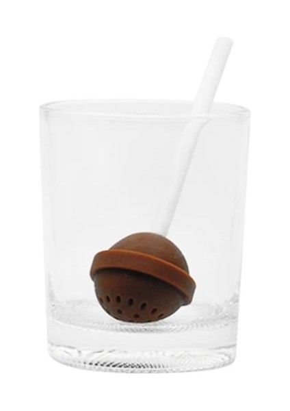 No.5 Tarzı Silikon Çay Süzgeç Lolipop Şekli Çay Demlik Yeniden Kullanılabilir Metal Çay Poşeti Filtre Gevşek Yaprak Yeşil Çay Süzgeç Kupa Demlik (Yurt Dışından)