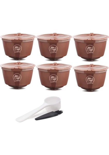 6 Adet Kahverengi Stil Dolce Gusto Için Icafilas Yeniden Kullanılabilir Crema Kahve Kapsülü Cappuccino Filtreleri Nescafe Dolci Gusto Makinesi ile Uyumlu (Yurt Dışından)
