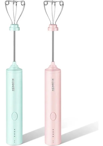 Yeşil Stil USB Yumurta Araçları Süt Köpürtücü Pil ile El Elektrikli Mikser Kahve Süt Latte Cappuccino Karıştırma Aracı Mutfak Gadget Setleri (Yurt Dışından)
