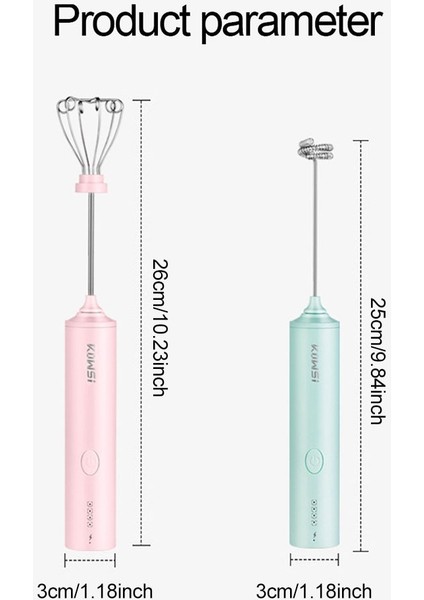 Yeşil Stil USB Yumurta Araçları Süt Köpürtücü Pil ile El Elektrikli Mikser Kahve Süt Latte Cappuccino Karıştırma Aracı Mutfak Gadget Setleri (Yurt Dışından)
