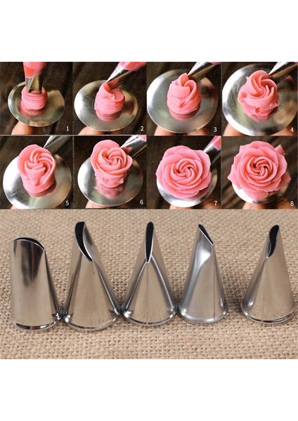 No.8 Stili Krema Buzlanma Için Rus Pasta Nozulları Nozullar Pasta Süsleme Ipuçları Kek Nozulu Ipuçları Şekerleme Pastalar Için Pişirme Aletleri (Yurt Dışından) indirimleri
