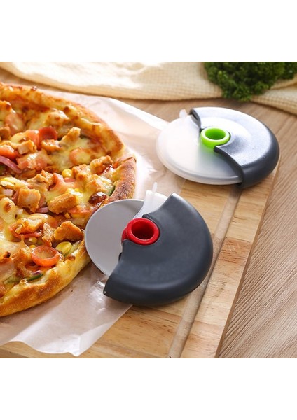 Kapaklı Kırmızı 1 Adet Tarzı Paslanmaz Çelik Yuvarlak Tekerlek Kesme Bıçağı Pizza Kapaklı Rulet Rulo Hamur Pizza Dilimleme Kesici Pişirme Aksesuarları Araçları (Yurt Dışından) indirimleri