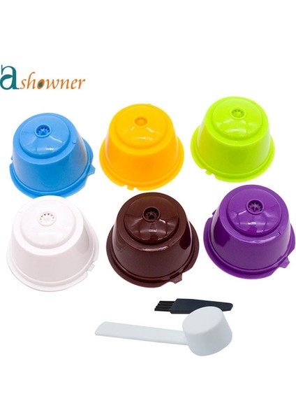 1 Takım Mavi Stil Yeniden Kullanılabilir Kahve Kapsül Filtre Fincan Nescafe Dolce Gusto Doldurulabilir Kapaklar Kaşık Kahve Süzgeç Çay Sepeti Mutfak Aksesuarı (Yurt Dışından)