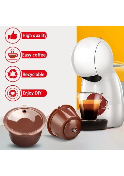 1 Takım Mavi Stil Yeniden Kullanılabilir Kahve Kapsül Filtre Fincan Nescafe Dolce Gusto Doldurulabilir Kapaklar Kaşık Kahve Süzgeç Çay Sepeti Mutfak Aksesuarı (Yurt Dışından)