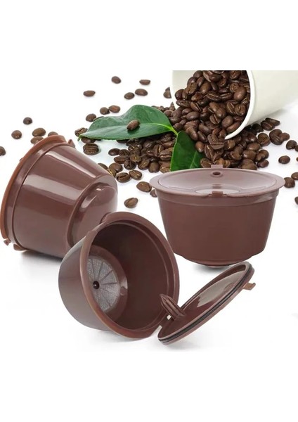 1 Takım Mavi Stil Yeniden Kullanılabilir Kahve Kapsül Filtre Fincan Nescafe Dolce Gusto Doldurulabilir Kapaklar Kaşık Kahve Süzgeç Çay Sepeti Mutfak Aksesuarı (Yurt Dışından)