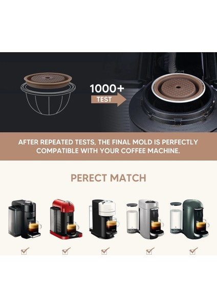 2büyük Harf Stili Vertuo Kahve Kapsülleri Için Kapak, Nespresso Kapsülleri ile Birlikte Gıda Sınıfı Silikon Malzemeden Yapılmıştır Vertuo Sonraki (Yurt Dışından) modelleri