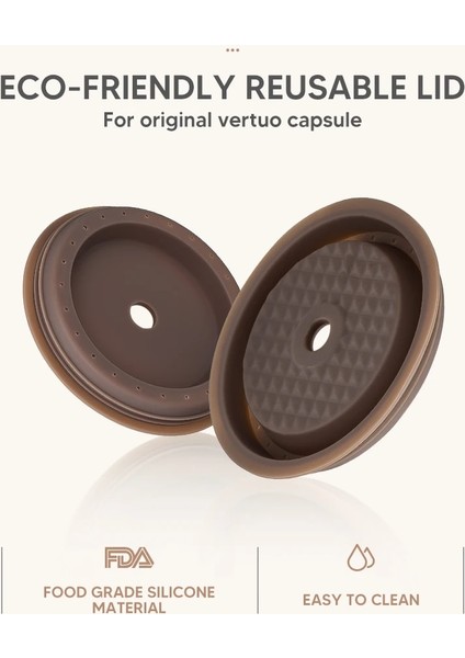 2büyük Harf Stili Vertuo Kahve Kapsülleri Için Kapak, Nespresso Kapsülleri ile Birlikte Gıda Sınıfı Silikon Malzemeden Yapılmıştır Vertuo Sonraki (Yurt Dışından) fırsatları