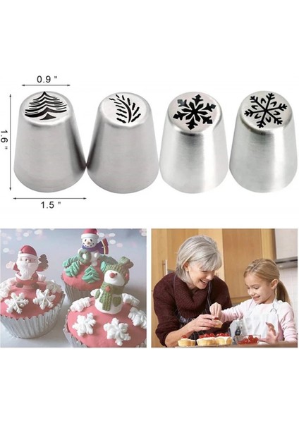 4 Adet Tarzı 4pcslot Rus Lale Buzlanma G Meme Kek Dekorasyon Krem Ipuçları Dıy Kek Bakeware Aracı Cupcake Noel Pasta Nozulları (Yurt Dışından) fiyatları