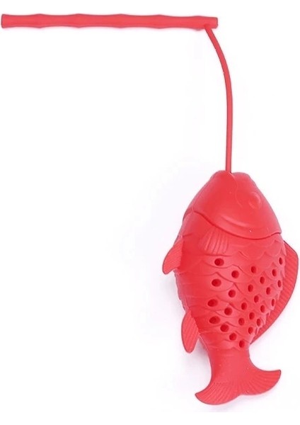Kırmızı Stil Çaydanlık Aksesuarı Toksik Olmayan Çay Süzgeci Çay Demlik Çay Poşeti Balık Şekilli Silikon Mutfak Gereçleri (Yurt Dışından)