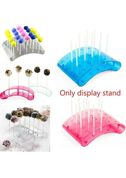 Mavi Stil 14X10.5X3CM Yeni Kek Pop Lolipop Standları 20 Delik U Şekilli Tutucu Dıy Bakeware Ekran Standı Lolipop Depolama Vitrin Gıda Depolama (Yurt Dışından)