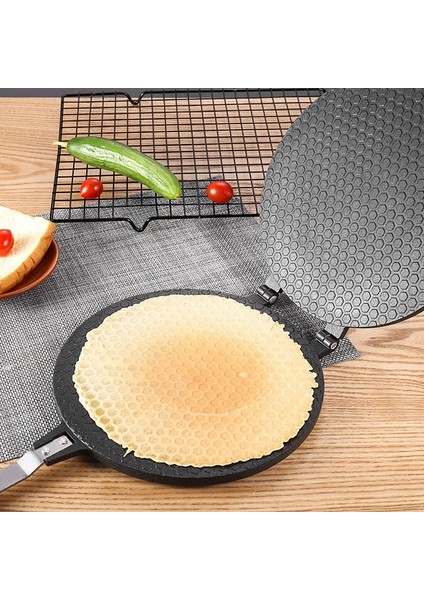 Ahşap Kalıp Stili Mutfak Kek Yumurta Rulo Modu Yapışmaz Omlet Pişirme Tavası Için Waffle Kek Alüminyum Alaşım Bakeware Çıtır Makinesi Omlet Kalıp Aracı (Yurt Dışından) fırsatları