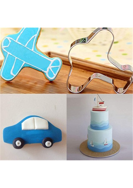 Erik Tarzı Paslanmaz Çelik Kurabiye Kesici Seti Tren Uçak Ars Şekil Fondan Kek Kabartma Kurabiye Kalıbı Şeker El Sanatları Bisküvi Kalıbı (Yurt Dışından) indirimleri