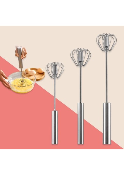 14 Inç Tarzı Paslanmaz Çelik Yarı Otomatik Döner Yumurta Çırpıcı Ev Pişirme Süt Karıştırıcı Frother Foamer Mutfak Aleti Manuel Krem Sos (Yurt Dışından)