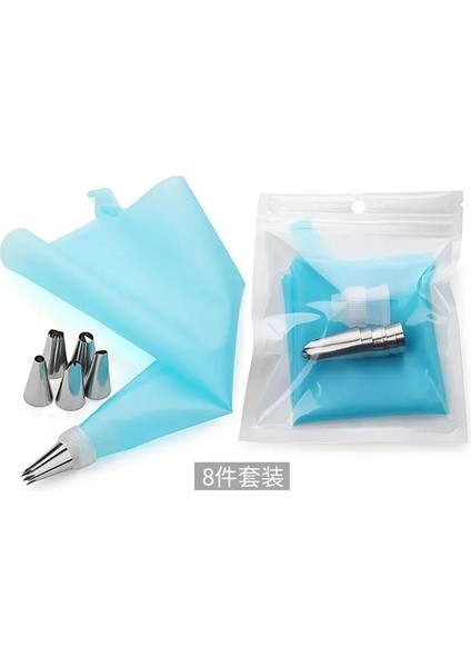 8 Adet Mavi Tarzı Silikon Pasta Torbası Ipuçları Mutfak Dıy Kek Buzlanma G Kremalı Kek Dekorasyon Araçları Yeniden Kullanılabilir Pasta Torbaları + 24 Meme Pişirme Araçları (Yurt Dışından) fırsatları