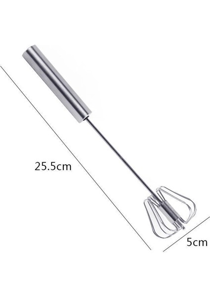 1 Adet Tarzı Paslanmaz Çelik Kolay Çırpıcı Köpürtücü Döndür El Itmeli Çırpma Mikser Yumurta Kreması Karıştırıcı Sos Çalkalayıcı Kek Blender Mutfak Aletleri (Yurt Dışından)