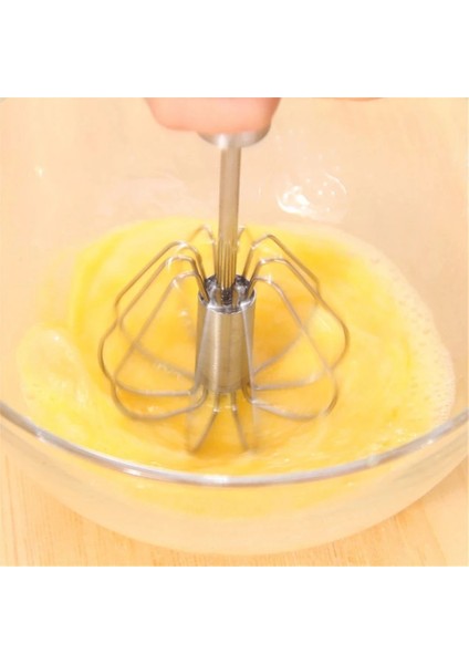 1 Adet Tarzı Paslanmaz Çelik Kolay Çırpıcı Köpürtücü Döndür El Itmeli Çırpma Mikser Yumurta Kreması Karıştırıcı Sos Çalkalayıcı Kek Blender Mutfak Aletleri (Yurt Dışından)